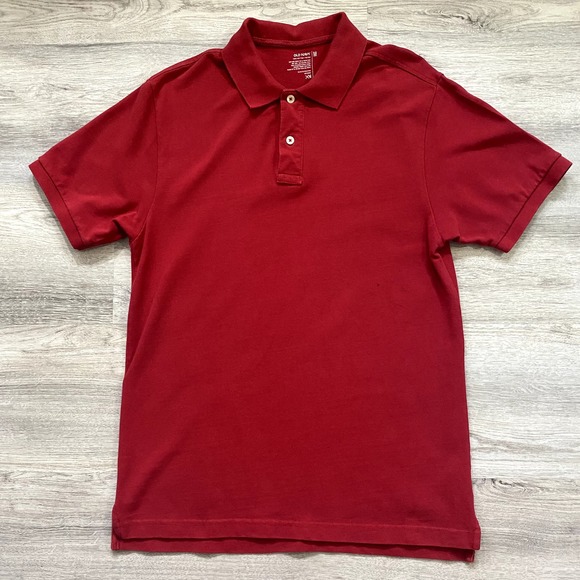 2 Old Navy Polos 100% Cotton Red and Gray Size Medium - Picture 8 of 11